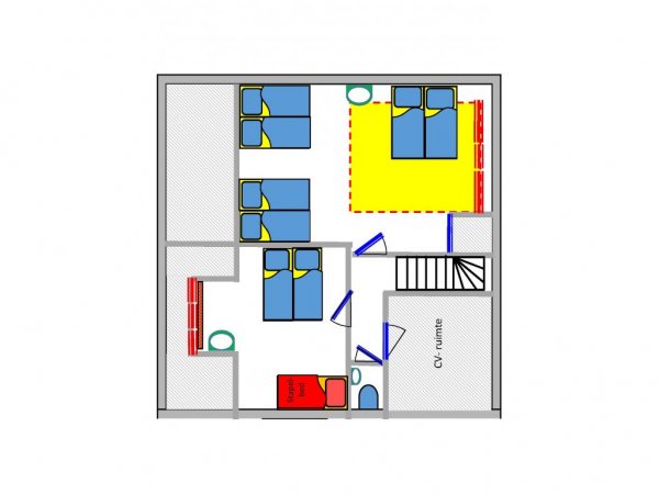 Indeling 1ste verdieping
